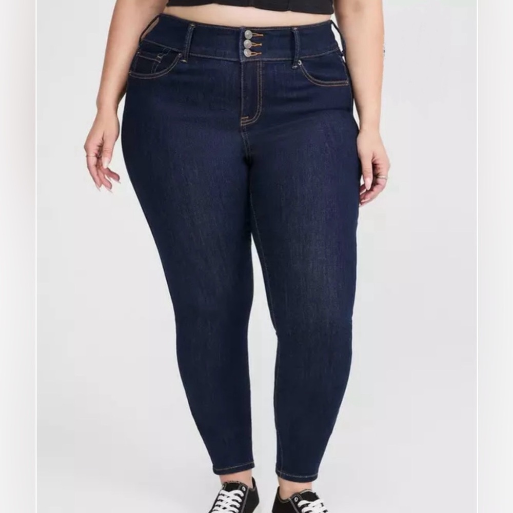 Torrid, 16S, Dark Blue, Skinny Jeans Jegging - EUC - Picture 3 of 9